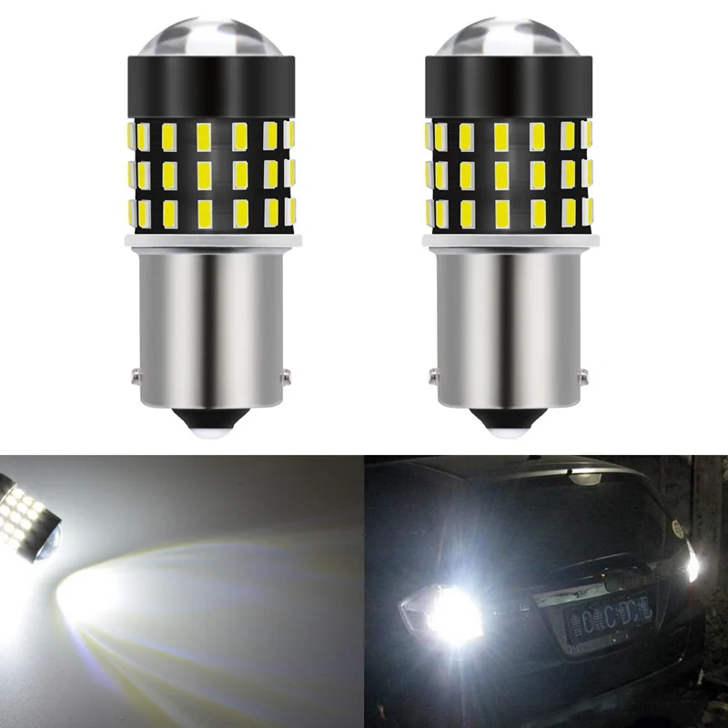 TUINCYN 1156 BA15S P21W светодиодный лампы R5W R10W 3014SMD Автомобильная Поворотная сигнальная лампа стоп-сигнал заднего хода хвост светильник авто лампы 12V белый/оранжевый/красный - Испускаемый цвет: White