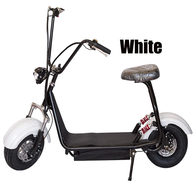 Citycoco электрический скутер взрослых 800 Вт Mini e-велосипед Дистанционное управление интеллектуальная ускорение город Двигатель Велосипеды - Цвет: 16A White