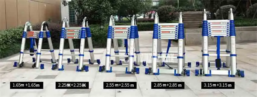 JJS511 Высококачественная Бытовая Складная Лестница портативная многофункциональная лестница Толстая Инженерная лестница из алюминиевого сплава(1,65 м+ 1,65 м