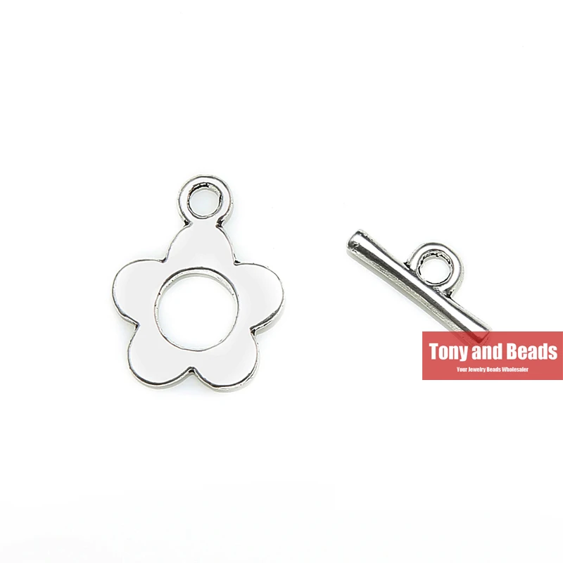 ( 15Sets=1Lot ! ) Jewelry Finding Tibetan Silver Smooth Star Connector Toggle Clasps For Making Craft EW60 | Украшения и