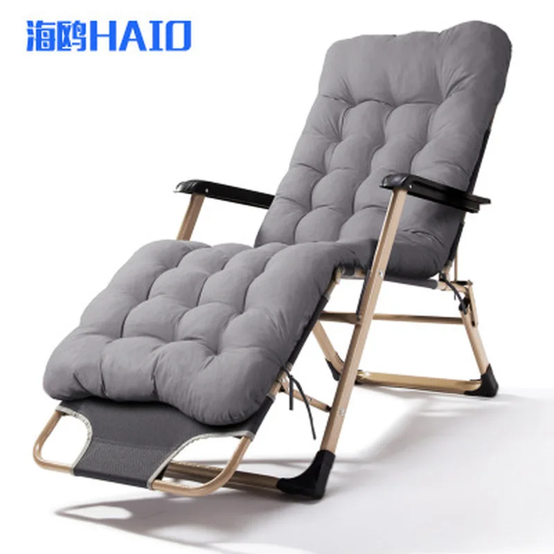 Folding Adjustable Nap Recliner Outdoor Padded Chair with Headrest Deck