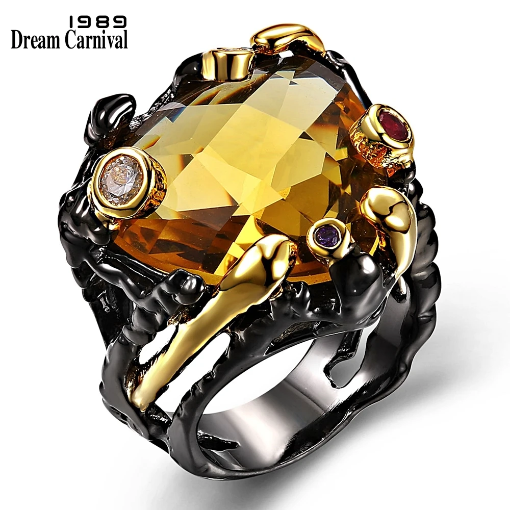 DC1989 New Arrival Jewelry Black Gold Plated Main Topaz Multi Cubic Zirconia Lead Free Evening Cocktail