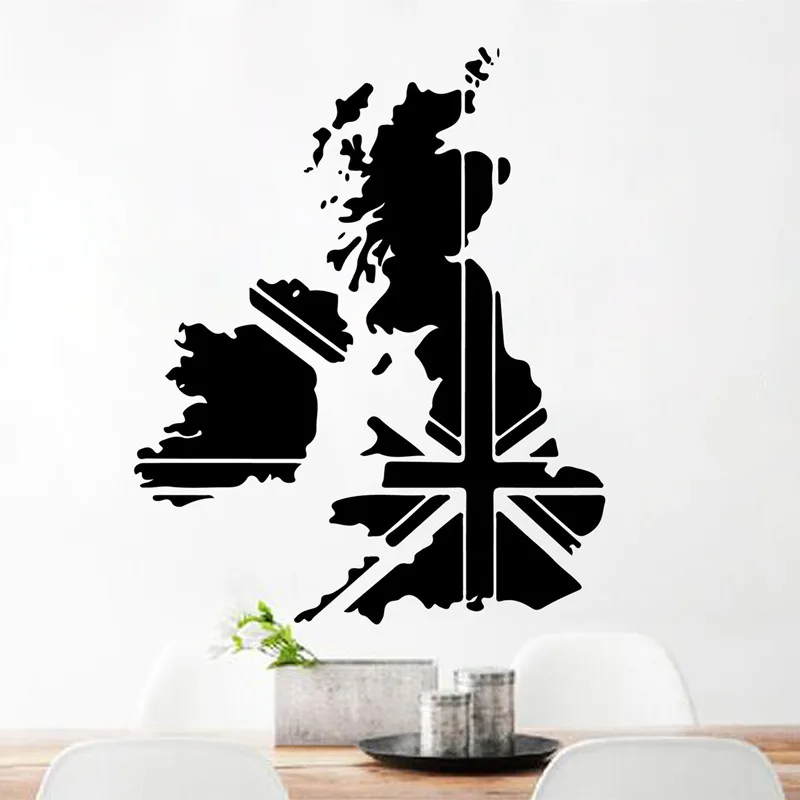 Scarica Gratis Images Royaume Uni Carte Angleterre Vinyle Mur Rustique Home Decor Art le plus cool salutations