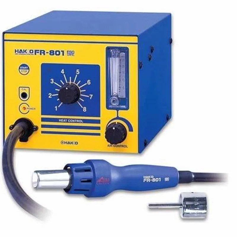 

Hakko FR-801 SMD Rework Desoldering Station Solder Iron with ESD Heat Hot air Gun BGA Hot Air Nozzles Rework Soldering Stations