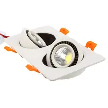 2X7W LED Double Heads COB LED light 360 Degree Rotary Recessed LED Ceiling light warm white/white/Nature white with led driver