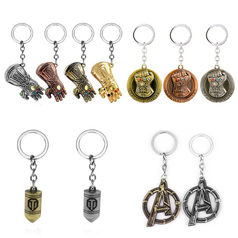 

2019 Marvel Avenger 4 Infinity War Keychain Anime Key Chain For Gift Keyring Fashion Jewelry