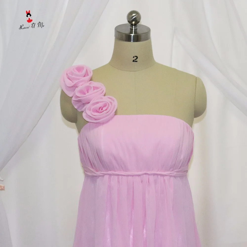 Прекрасный розовый длинный ребенок младшего Подружкам невесты 2017 платье с цветочным узором для девочек для выпускного для свадеб шифон на