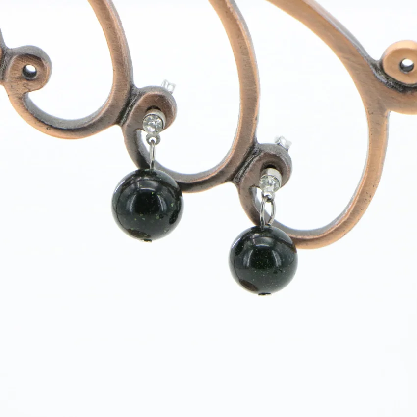 2 Natural Stone green Sand Beads Necklace Earring ear nail Fashion DIY Jasper Chalcedony (18)