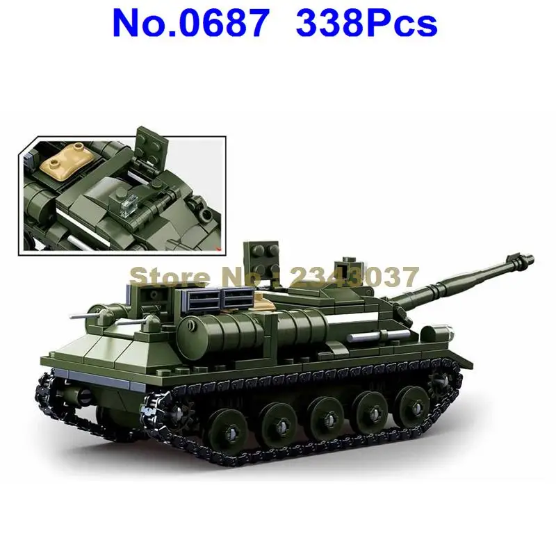 Sluban 338 шт военные ww2 Вторая мировая война su85 Танк строительные блоки