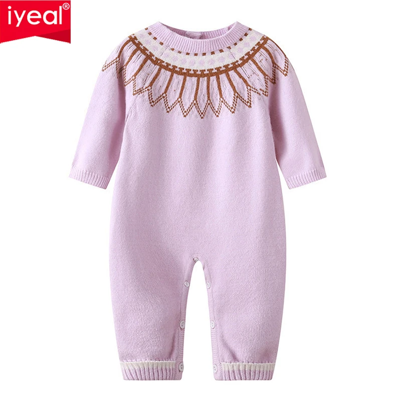 

IYEAL New Fashion Spring Newborn Baby Romper Kid Jumpsuit Knitted Infant Outfit Clothes Long Sleeve Baby Overalls Of Toddler