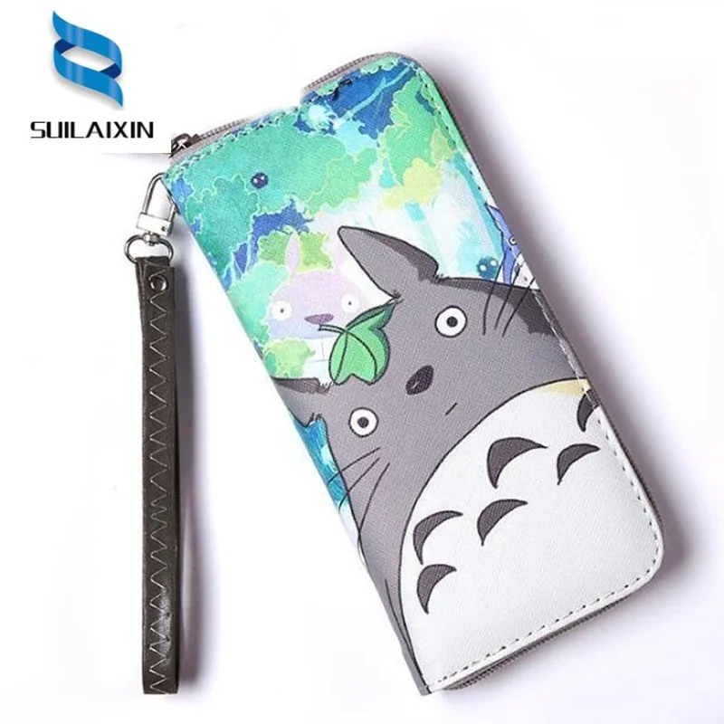 

2017 Rushed Sale Unisex Famous Brand Leather Anime Naruto Character Wallet Long Zipper Printing Thin Simple Cell Phone Purse