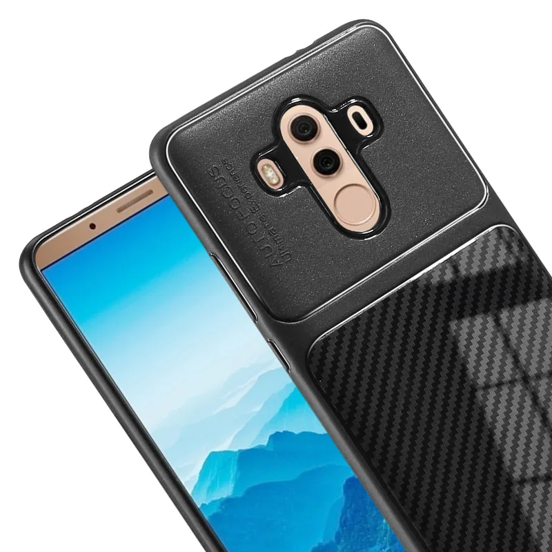 

Business Carbon fiber Case for huawei mate 20 10 9 Lite Soft Silicone Cover for huawei mate 20 pro 20X mate 10 pro phone cases