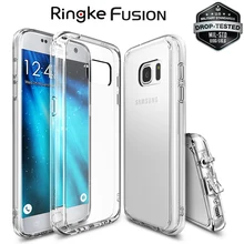 Original Ringke Fusion for Samsung Galaxy S7 Case Military Grade Drop Protection Crystal Slim Silicone Cover Cases for S7 Edge