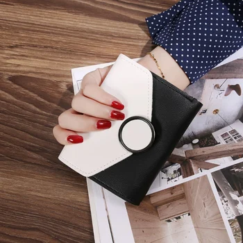 

by dhl or ems 50pcs Leather Women Three Fold Wallets LadiesSmall Wallet Coin Purse Female Card Holder Purses