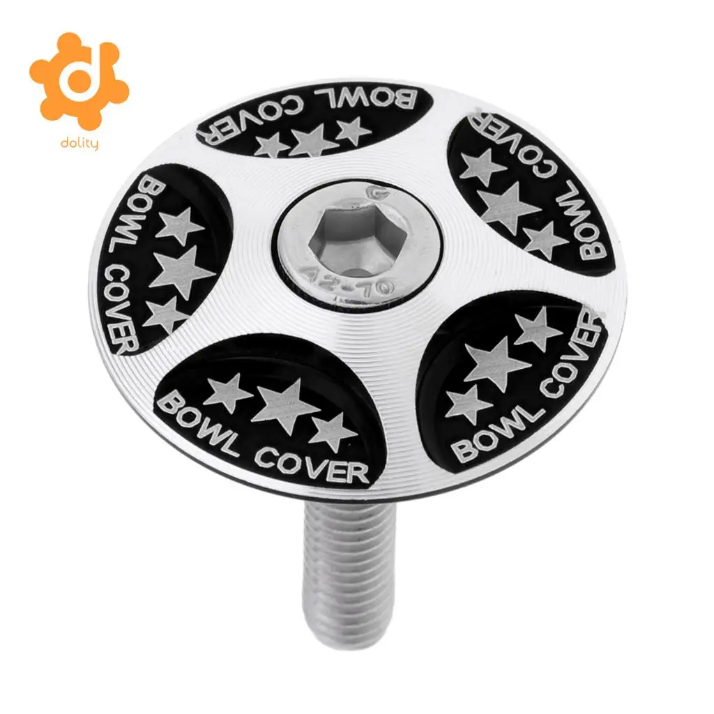 CLISPEED Aluminum Bicycle Headset Top Cap Stem Cap Cover For MTB Road Mountain Bicycle