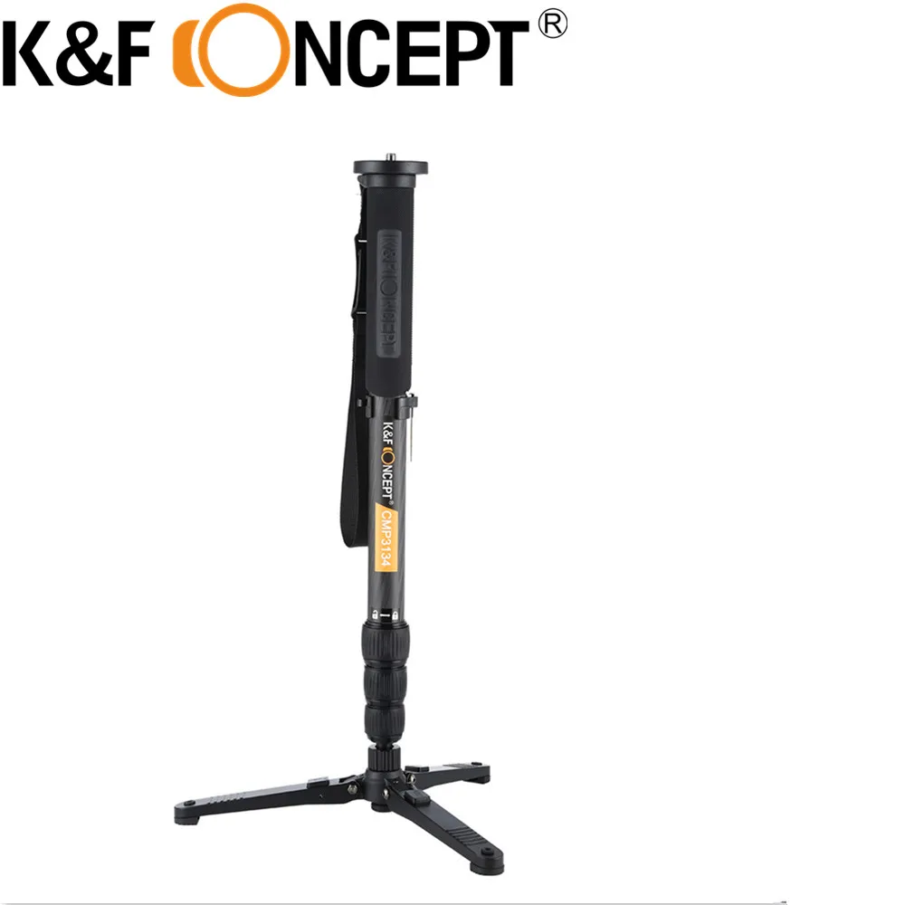 

K&F CONCEPT High-end Carbon Fiber 1635mm Camera Monopod With Metal Locking Knob 3 Feet Support Unipod Holder For Tripod Holder