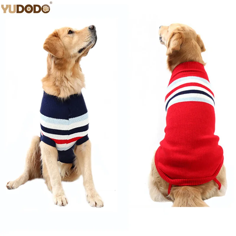 Autumn Winter Large Dog Clothes Dog Pullover Thickening Warm Pet