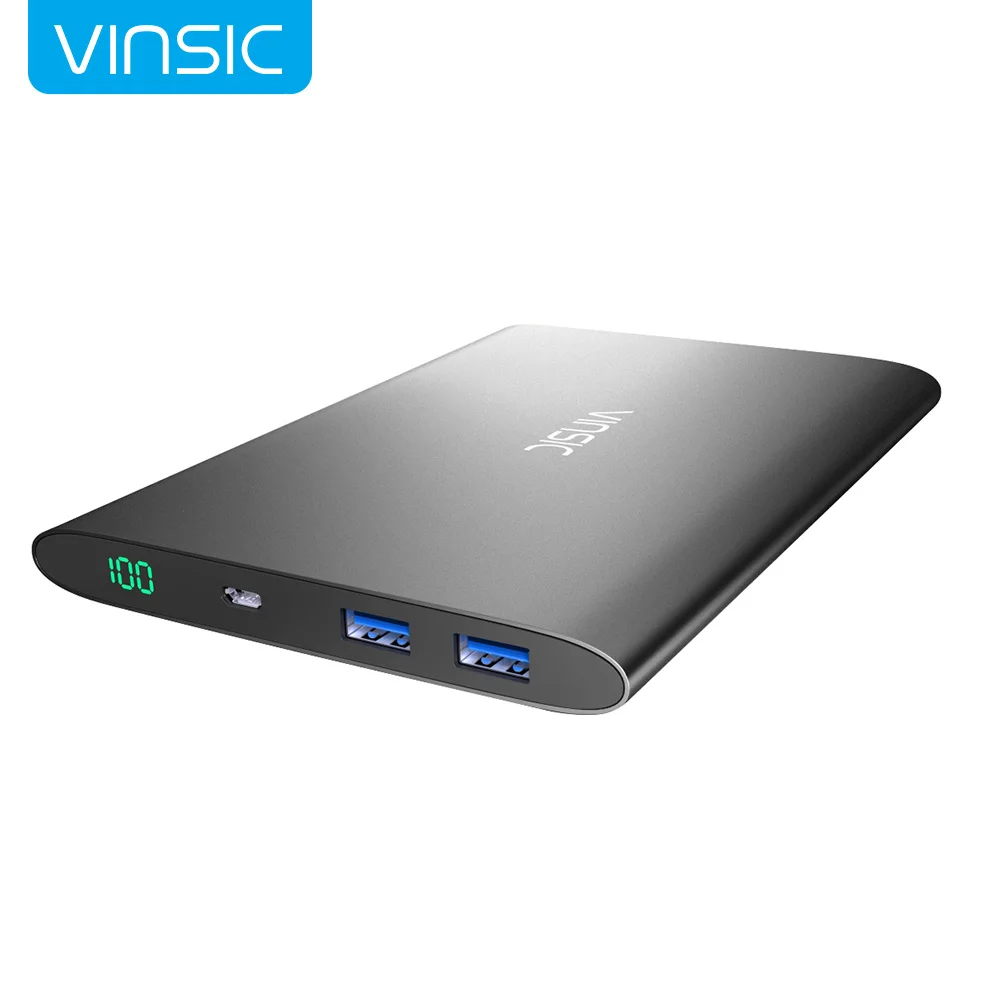 Vinsic 20000 мАч Банк Питания Ultra Slim Чужой 15000 мАч/12000 Внешний Powerbank Батарея для HUAWEI Xiaomi