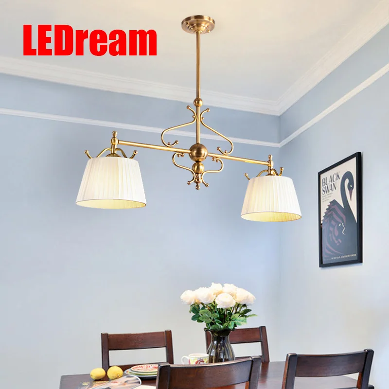 

Restaurant meals chandeliers American sitting room lamps and lanterns european-style full copper droplight dining room