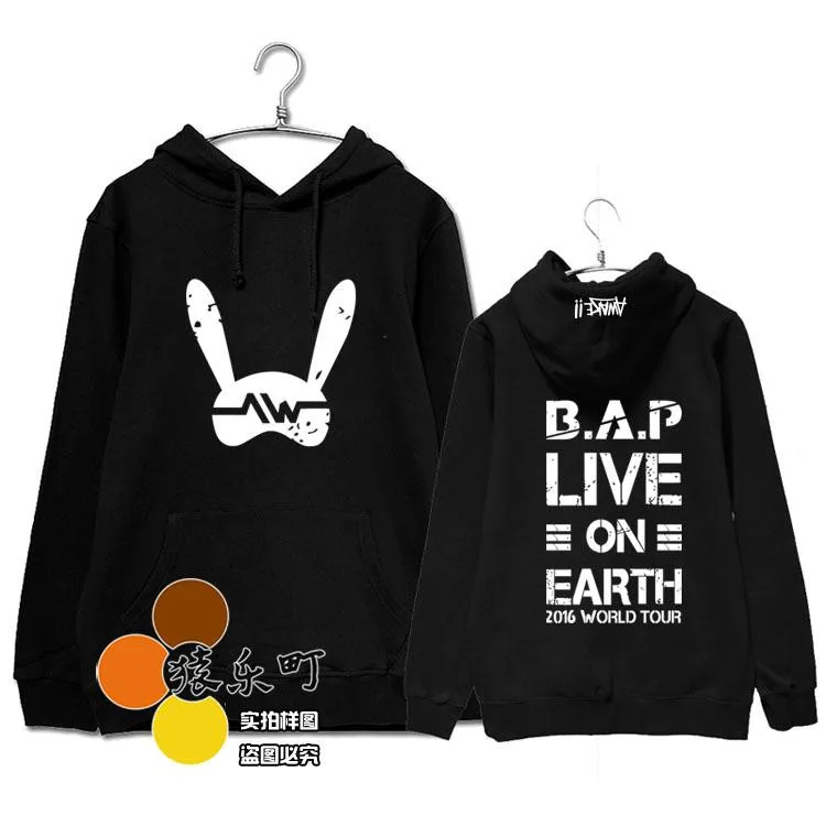 Модный пуловер с рисунком kpop bap b. a. p concert awake world tour on earth, худи для малышей, поддерживающий спортивный свитер