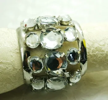 

cryatal beaded napkin ring, napkin holder,
