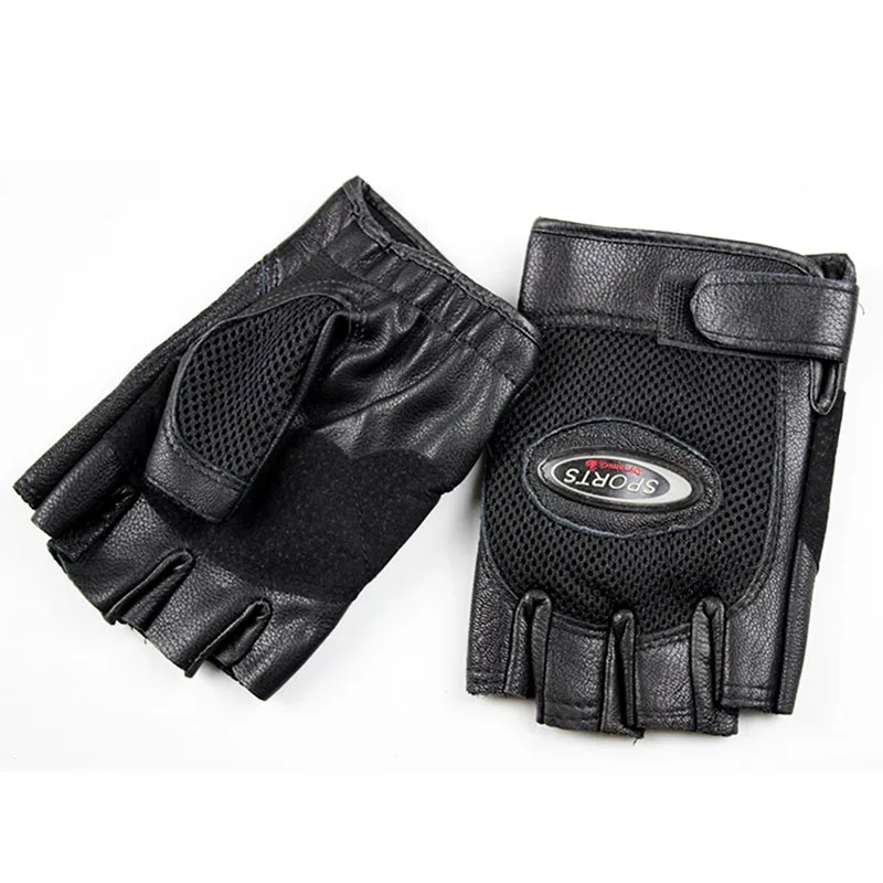 Кожа Перчатки мужские перчатки без пальцев воздухопроницаемой сеткой стиль тонкий без подкладки Спорт на открытом воздухе вождения