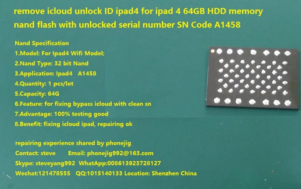 Удалить icloud разблокировка ID ipad4 для ipad 4 64 Гб HDD память nand flash с разблокированным