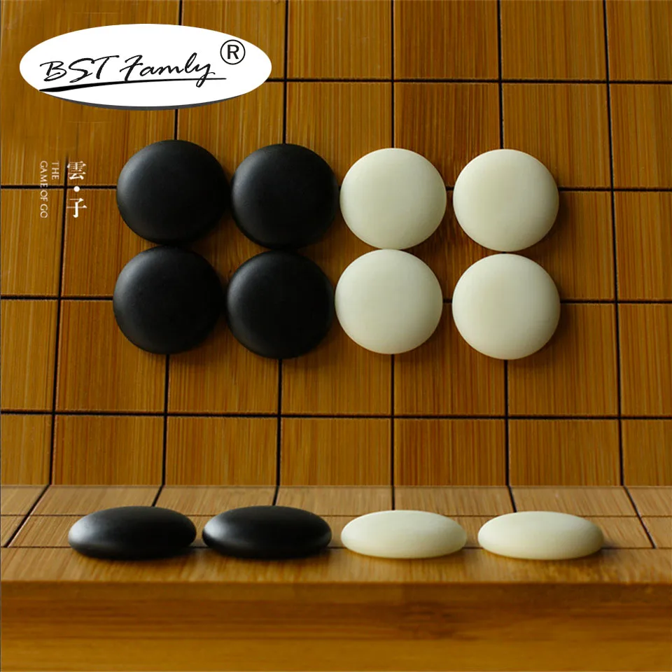 

BSTFAMLY Old Yunzi a Go Chess Pieces 2.2cm For 19 Road 361Pcs No Chessboard Chinese Old Game of Go Weiqi Melamine Checkers GA04