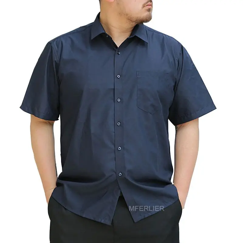 Мужская летняя рубашка с короткими рукавами большие размеры 5XL 6XL 7XL 8XL 9XL 10XL обхват
