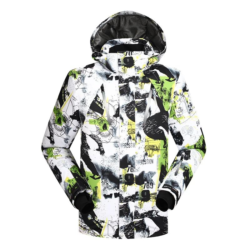 Новая мужская лыжная куртка зимний сноуборд костюм Мужская Уличная теплая водонепроницаемая ветрозащитная дышащая одежда