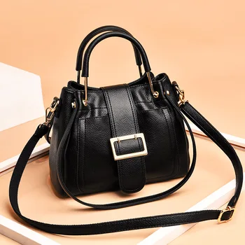 

Chu JJ Genuine Leather Women's Handbags Fashion Luxury Shoulder CrossBody Bag Ladies Big Size Messenger Bags Women Tote Bags