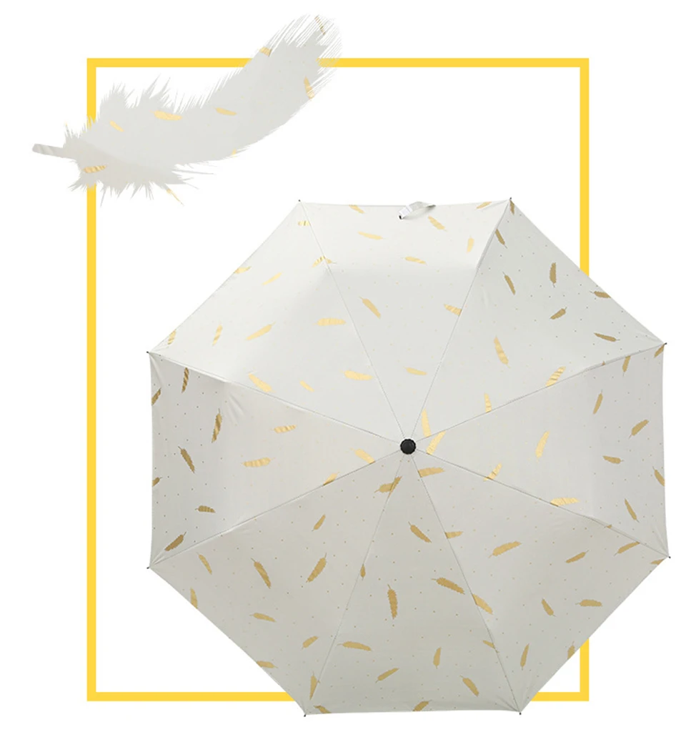FUNBAKY, 3 складных пера, корейский зонтик, высокое качество, маленький зонт, мужской, сильный, ветрозащитный, дождевой, женский, Anli-UV, портативный, для путешествий