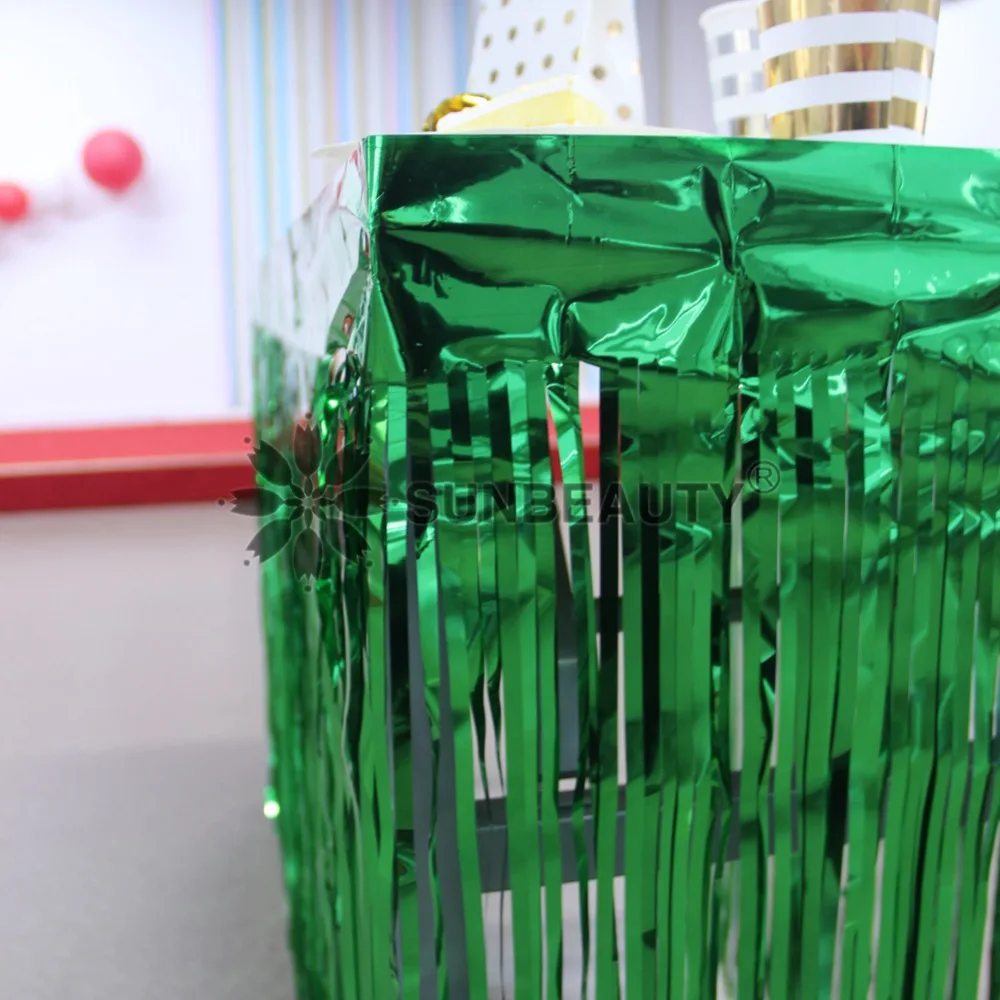 1pc Metallic Fringe Foil Tinsel Table Skirt for Summer Luau Cactus Jungle Party Birthday Anniversary Table Decoration 1pc Metallic Fringe Foil Tinsel Table Skirt for Summer Luau Cactus Jungle Party Birthday Anniversary Table Decoration