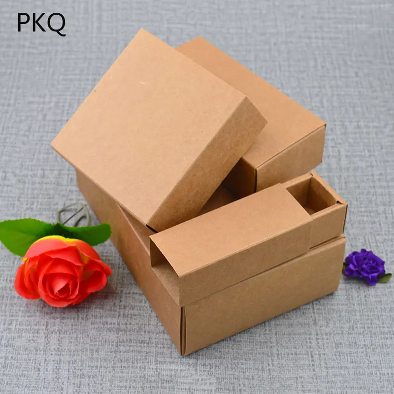 10 шт./лот 20 размеров белый картон коробка для упаковки черный бумажная Выдвижная коробка коричневый крафт-бумага для мыла коробка конфет большой DIY хранения Коробки