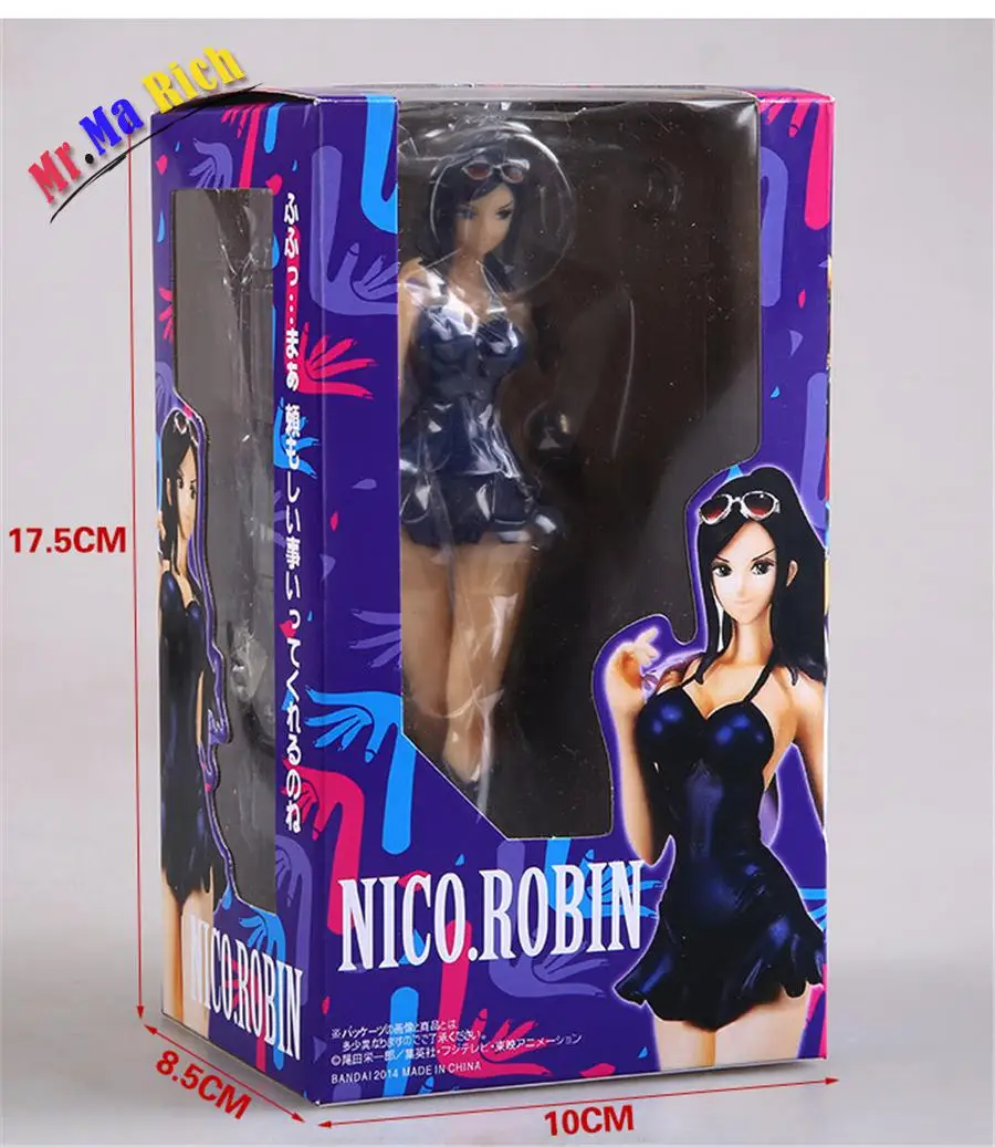 Аниме сексуальная фигура Одна деталь Нико Робин синий купальник Ver. pvc Фигурки