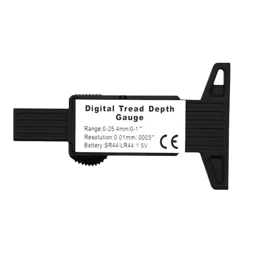 LCD Display Digital Tyre Tire Tread Depth Gauge Brake Pad Tester Caliper 0-25 C4
