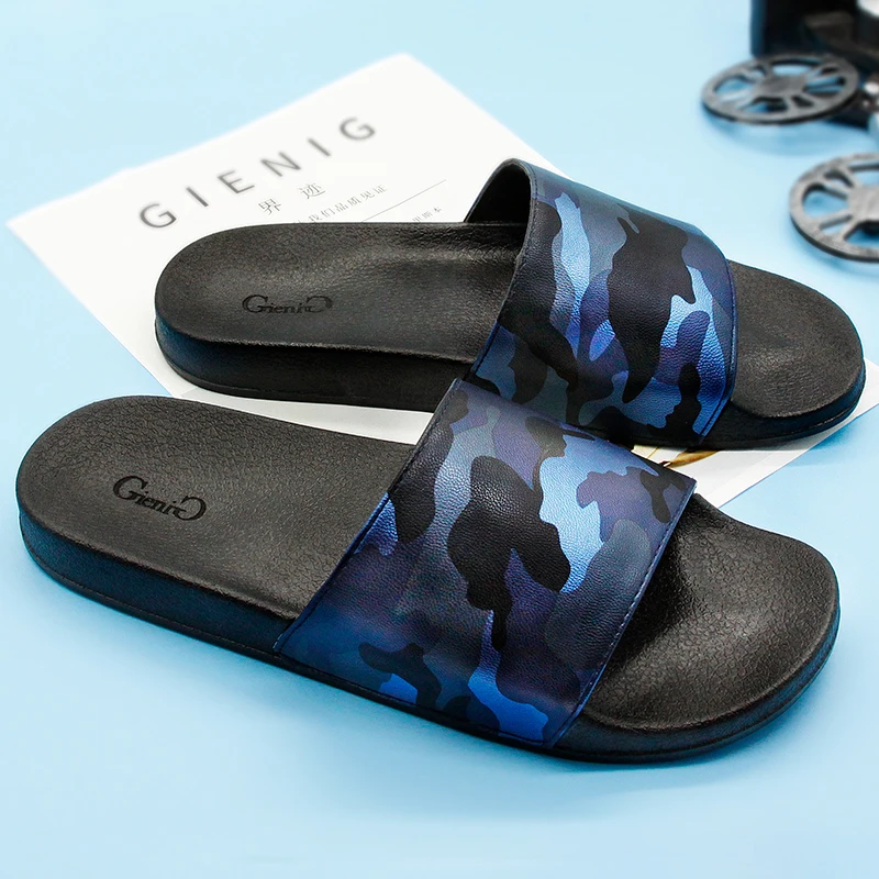

Gienig 2018 home slippers for men breathable household summer beach camouflage shoes men's indoor slippers
