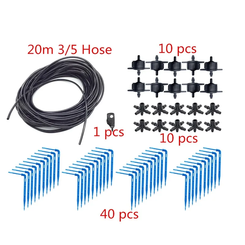 Садовый точечный полив со стрелкой комплект для капельницы+ 1 шт. 3 мм перфоратор 2L/4L/8L Набор для полива капельницы 10 комплектов, 20 комплектов - Цвет: Kit 18216