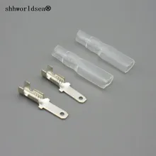 Shhworldsea 100 Наборы для ухода за кожей 2.8 2.8 мм Авто латунь обжимные Провода терминала Мужской Лопата Разъем+ Case