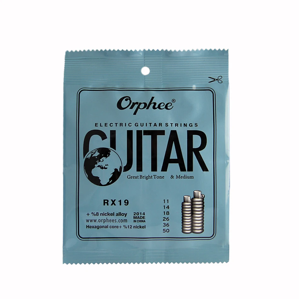 

Orphee RX19 Electric Guitar String Set Nickel Alloy Strings Great Bright Tone&Medium 6pcs/set (011-050)