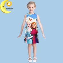 New arrive elsa princess dress fashion font b kids b font dresses for girls spring summer