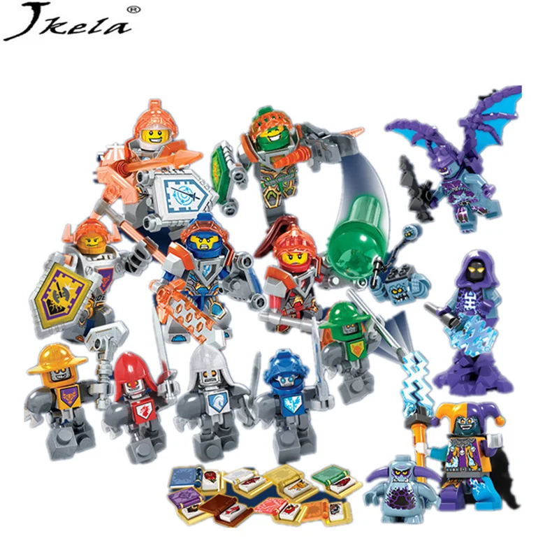 [Jkela] 8pcs/lot Nexo Legoings Knights Future Shield Building Blocks Castle Warrior Nexus Kids Toy Gift Compatible With Legoing