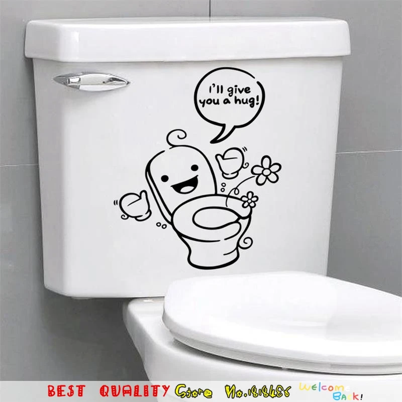 Waterproof Toilet Sticker Vinyl Decals Home Decoration, Bathroom