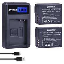 2Pcs DMW-BLC12 DMW-BLC12E BLC12 Battery + USB LCD Charger for Panasonic Lumix DMC-FZ200,FZ300,FZ1000,FZ2500,G5,G6,G7,GX8,G85