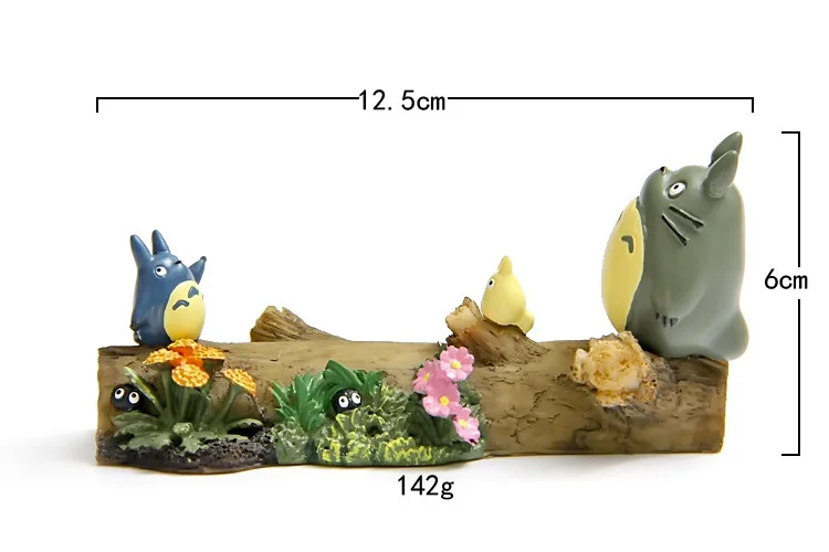 Япония стиль смолы Тоторо Модель Фигурки миниатюры весна лето осень зима сезонные сцены настольные рождественские украшения для поделок - Цвет: Spring