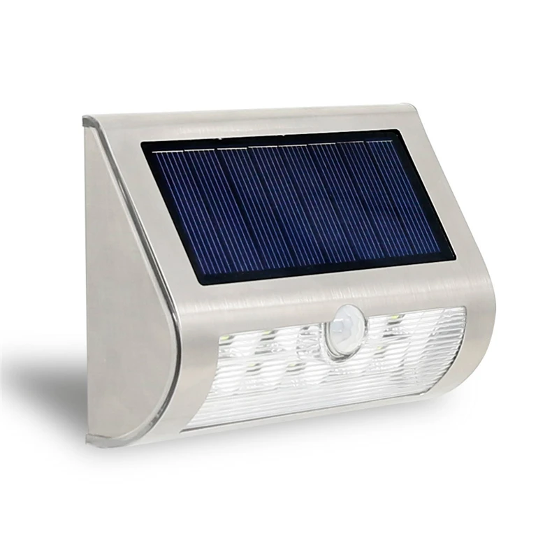 

LED stainless steel waterproof solar wall lamp household garden infrared induction wall lamp courtyard fence lamp