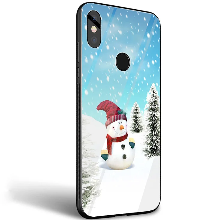 Desxz красивые рождественские олени случае Стекло для Xiaomi Redmi Note 5 6 7 Pro 6A A1 4X9 Pocophone F1 крышка - Цвет: G4