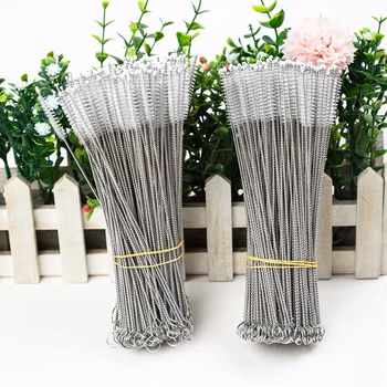 

50PCS Metal Straw Brush 17.5cm 20cm 24cm Stainless Steel Cleaner Brush for Drinking Straws Eco friendly Reusable Straw Brushes