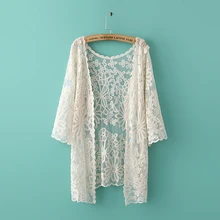 Nice Spring Women Lace Blouse Nice Fashion Shawl Shirt Loose Cardigan Shirt Batwing Sleeve Elegant Blouse Style Designers