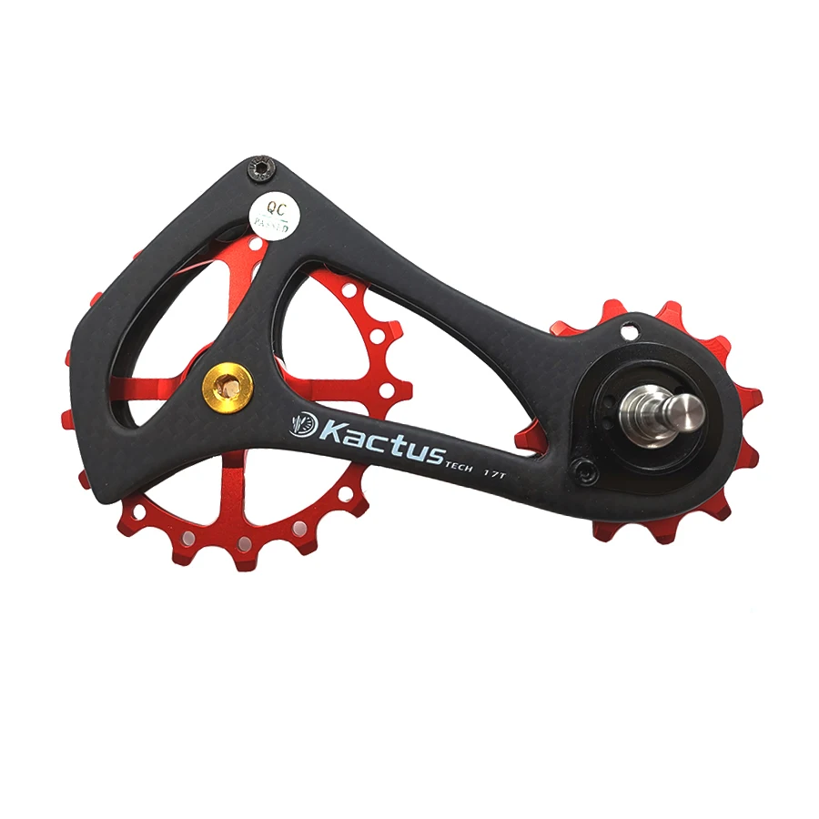 

KACTUS 17T Bicycle Rear Derailleur Guide Pulleys Wheel Bike Carbon Fiber Jockey Wheel Ceramic Bearing For SRAM ETAP Bike Parts